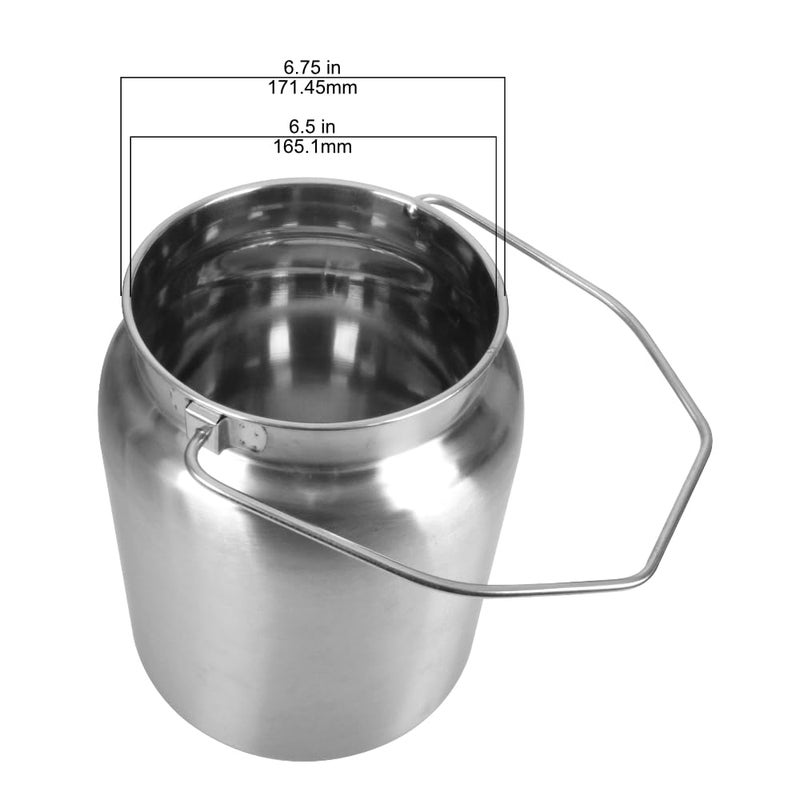 Lindy's Stainless Steel Seamless 2-Gallon Milk Jug, Milk Can, Milk Pail, Anti-Leak Liquid Storage Container with Tight Lid and Long Swivel Handle - Image 4